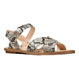 Clarks Willow Gild In Grey Snake Leather Sandals Women’s Size 8 New Without Box